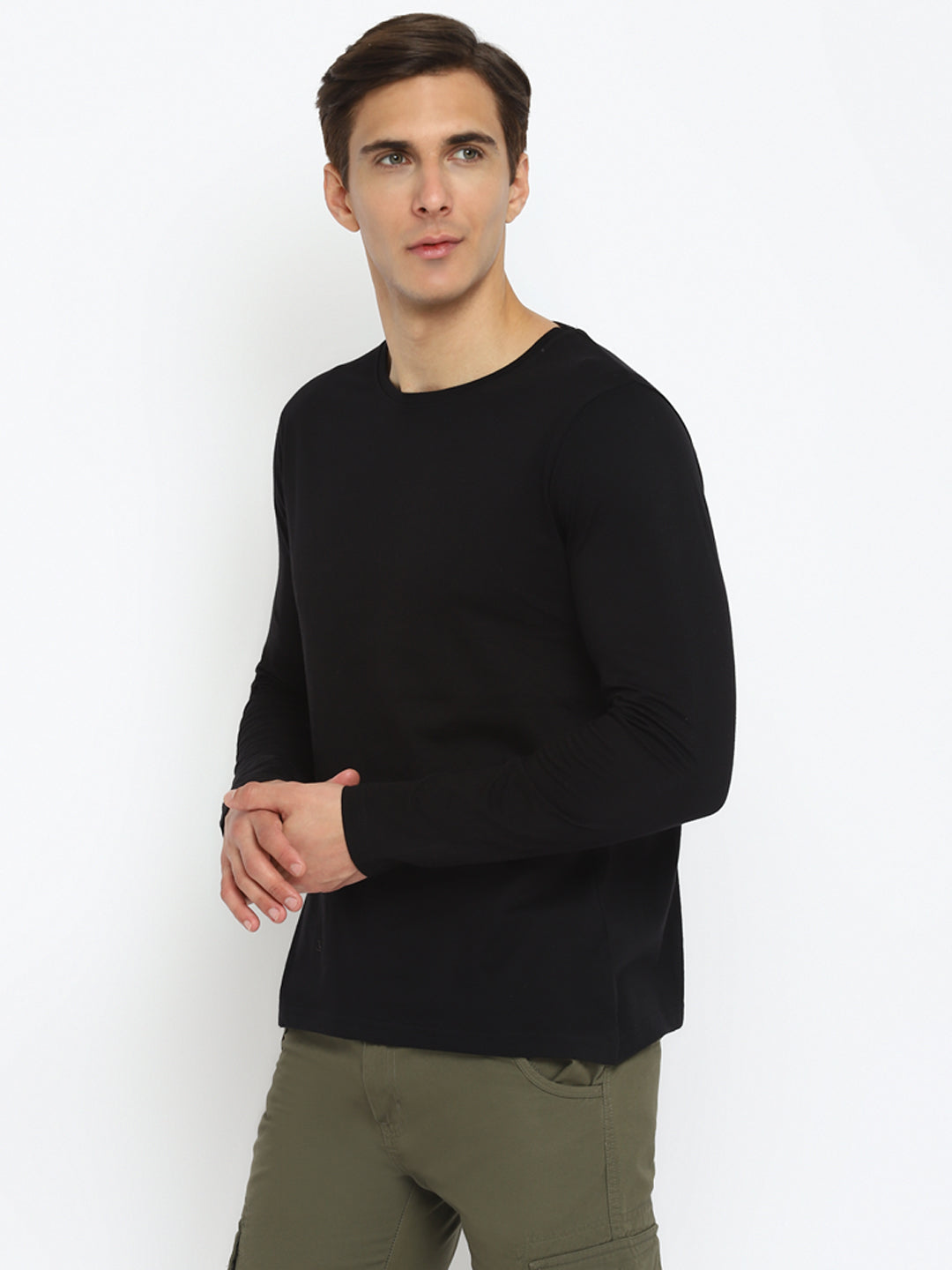 Ap'pulse Men's Round Neck Long Sleeve Tshirt