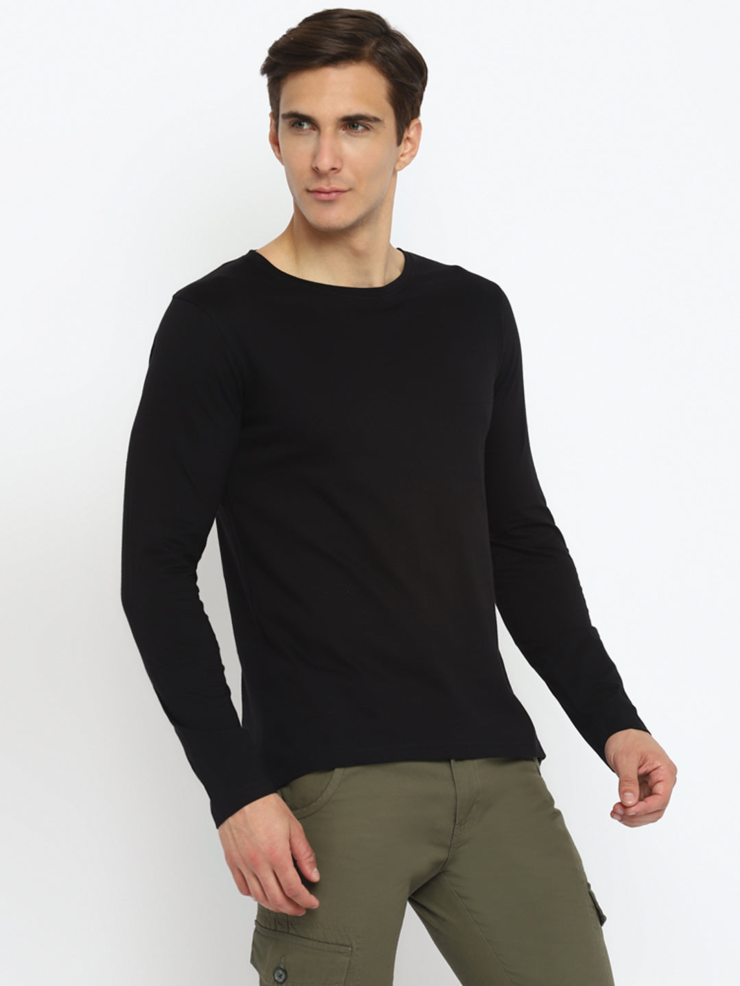 Ap'pulse Men's Round Neck Long Sleeve Tshirt