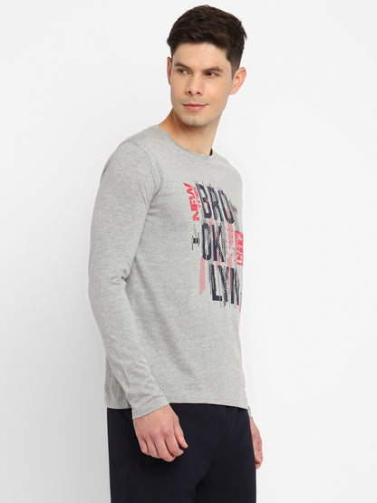 Appulse Men's Round Neck Long Sleeve Printed T-Shirt | Men | Premium Cotton | Activewear | Athleisure