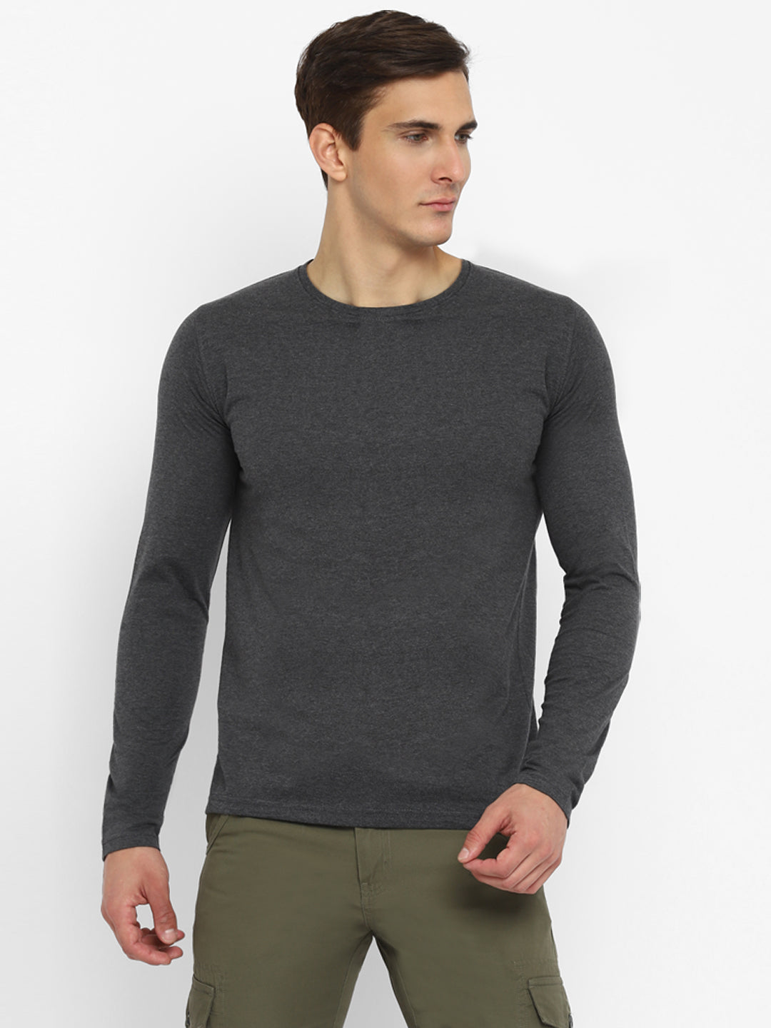 Ap'pulse Men's Round Neck Long Sleeve Tshirt