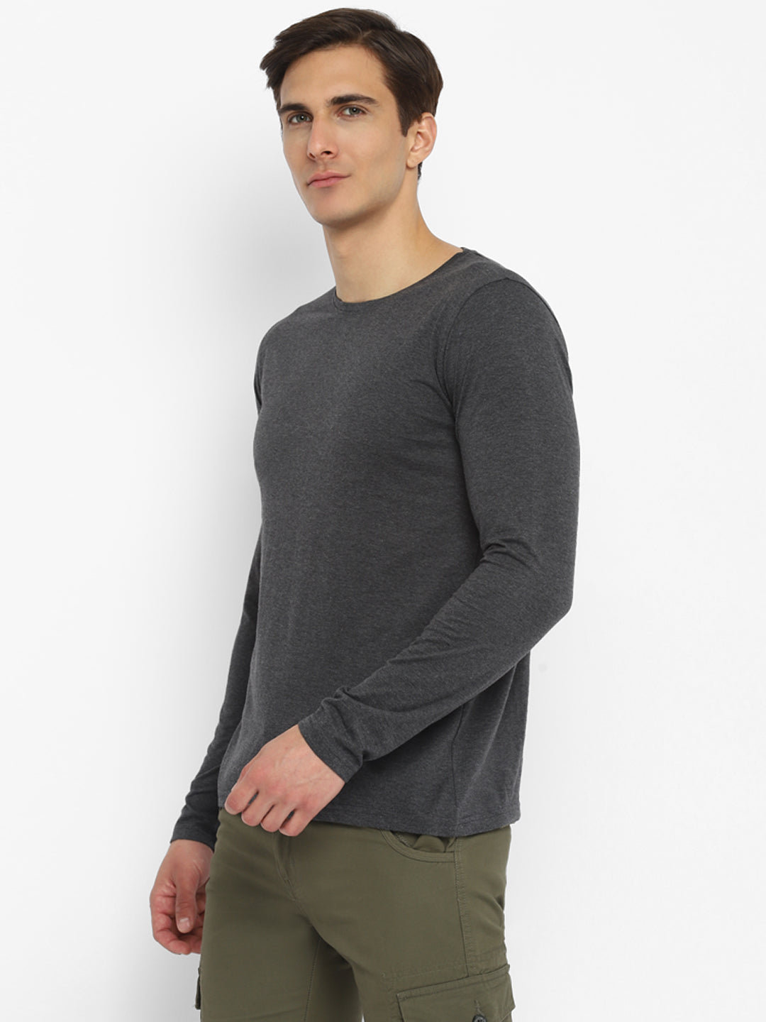 Ap'pulse Men's Round Neck Long Sleeve Tshirt