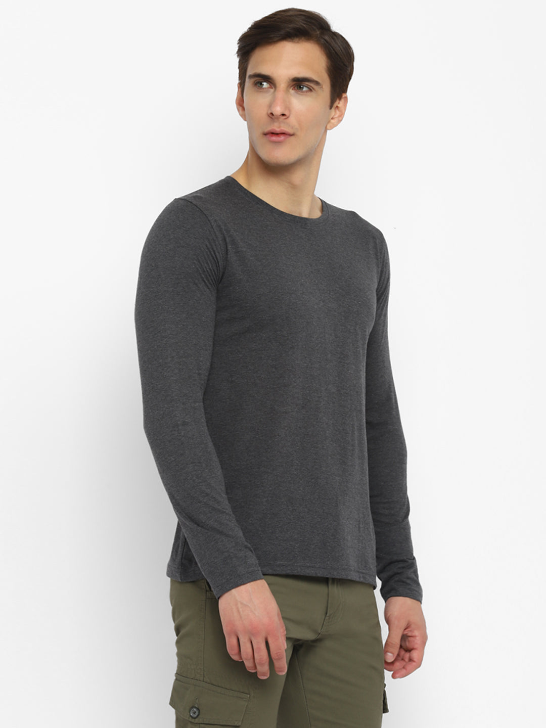 Ap'pulse Men's Round Neck Long Sleeve Tshirt