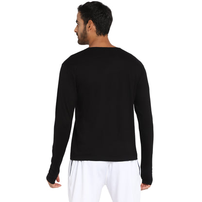 Appulse Men's Printed Long Sleeve Thumb Hole Round Neck T-Shirt | Men | Premium Cotton | Activewear | Athleisure
