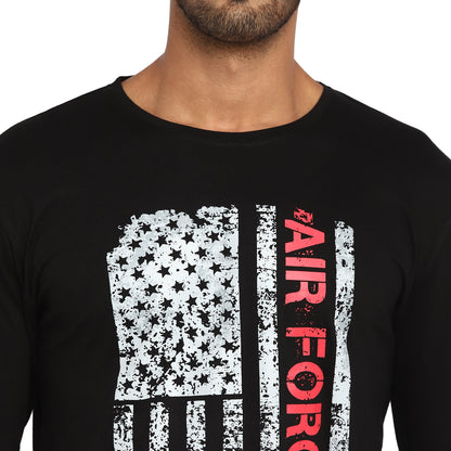 Appulse Men's Printed Long Sleeve Thumb Hole Round Neck T-Shirt | Men | Premium Cotton | Activewear | Athleisure