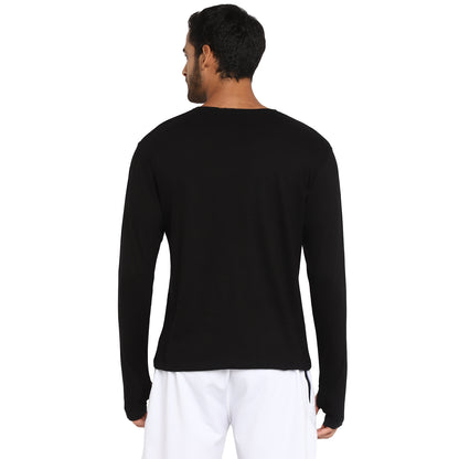 Appulse Men's Printed Long Sleeve Thumb Hole Round Neck T-Shirt | Men | Premium Cotton | Activewear | Athleisure