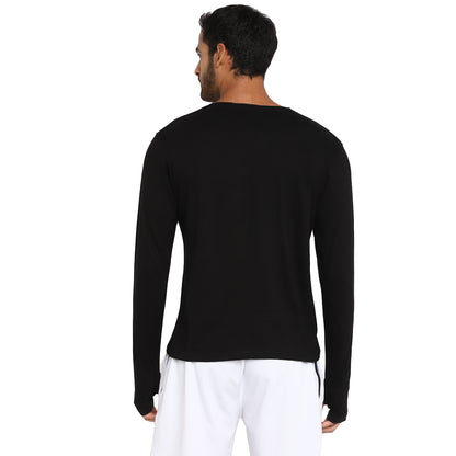 Appulse Men's Printed Long Sleeve Thumb Hole Round Neck T-Shirt | Men | Premium Cotton | Activewear | Athleisure