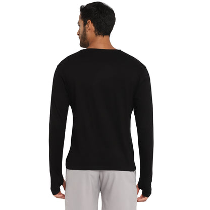 Appulse Men's Printed Long Sleeve Thumb Hole Round Neck T-Shirt | Men | Premium Cotton | Activewear | Athleisure