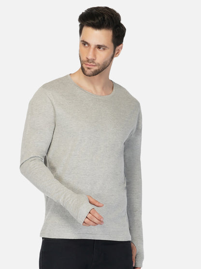 Appulse Men's Round Neck Long Sleeve Thumb Hole T-Shirt | Men | Premium Cotton | Activewear | Athleisure