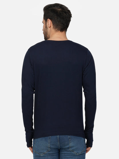 Appulse Men's Round Neck Long Sleeve Thumb Hole T-Shirt | Men | Premium Cotton | Activewear | Athleisure