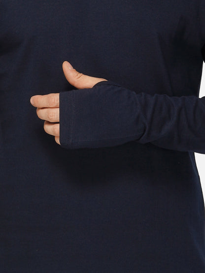 Appulse Men's Round Neck Long Sleeve Thumb Hole T-Shirt | Men | Premium Cotton | Activewear | Athleisure