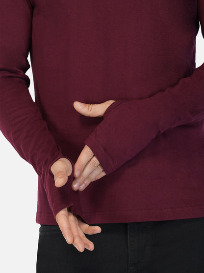 Appulse Men's Round Neck Long Sleeve Thumb Hole T-Shirt | Men | Premium Cotton | Activewear | Athleisure