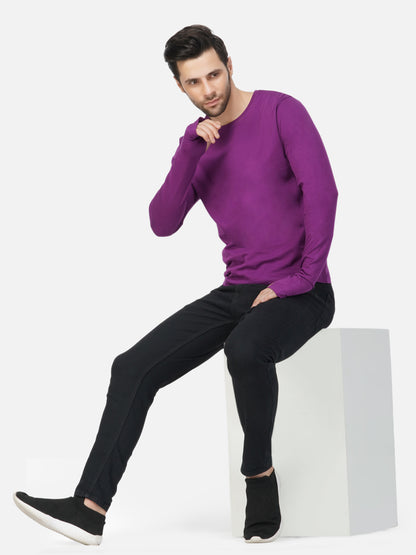 Appulse Men's Round Neck Long Sleeve Thumb Hole T-Shirt | Men | Premium Cotton | Activewear | Athleisure