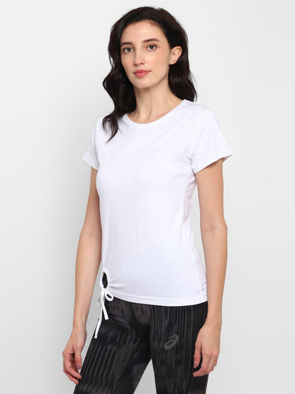 Appulse Women's Round Neck T-Shirt with Bottom Knot | Women | Premium Cotton | Activewear | Athleisure