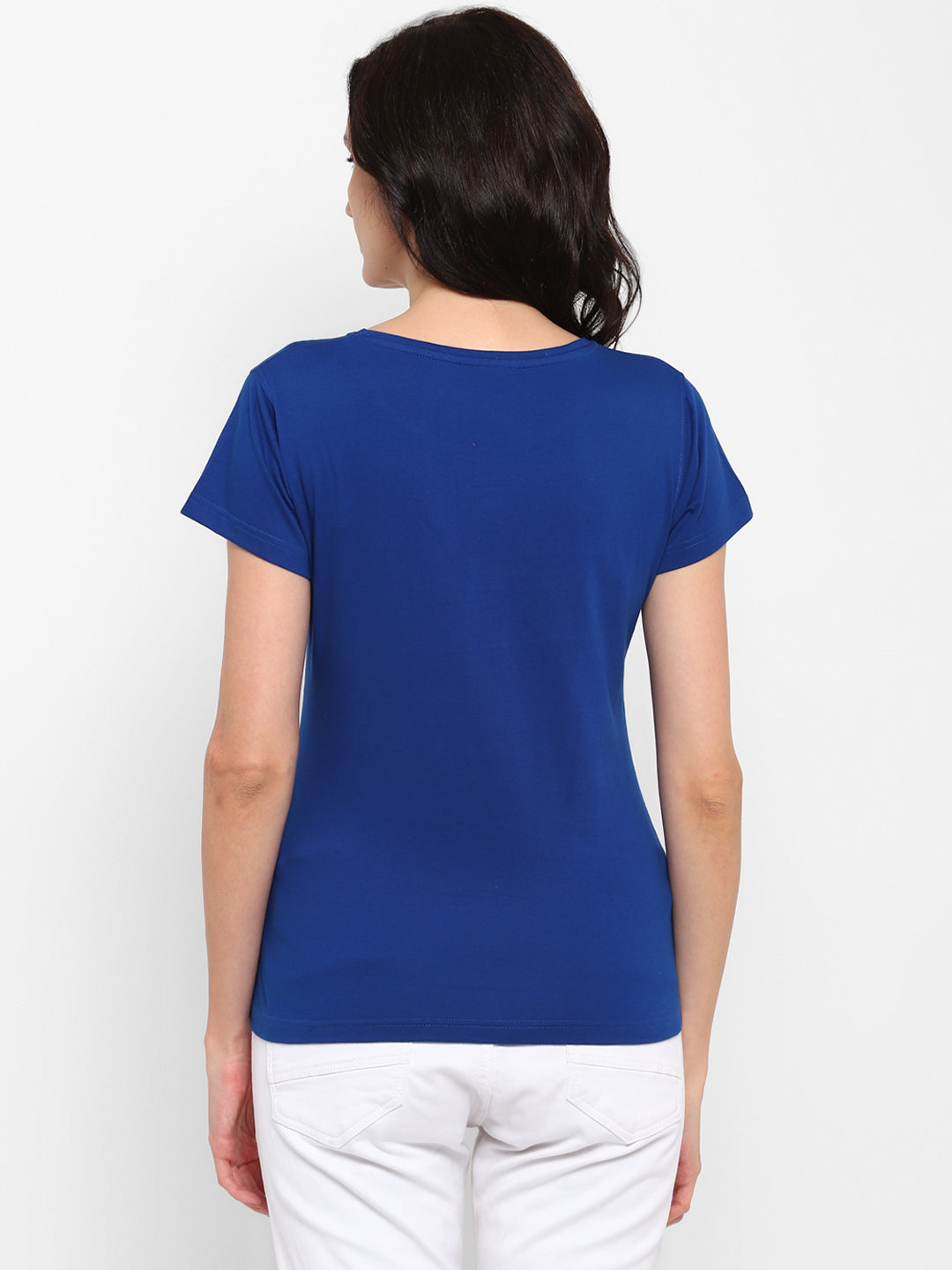 Ap'pulse Women's Round Neck Tshirt with Bottom Knot