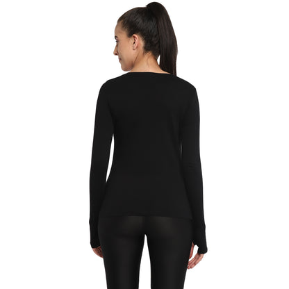 Appulse Women's Printed Long Sleeve Thumb Hole Round Neck T-Shirt | Women | Premium Cotton | Activewear | Athleisure
