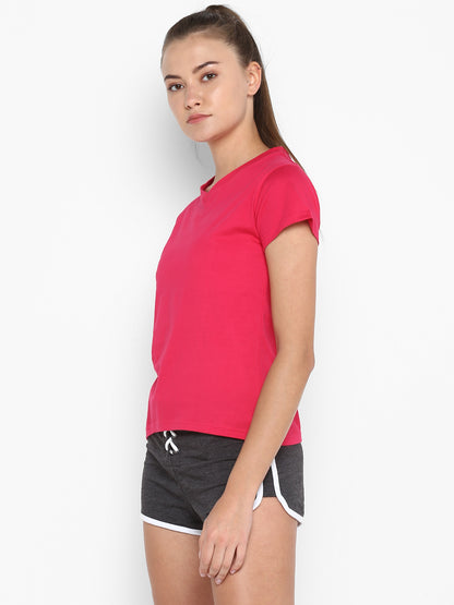 Appulse Women's Short Sleeve V Neck T-Shirt | Women | Premium Cotton | Activewear | Athleisure