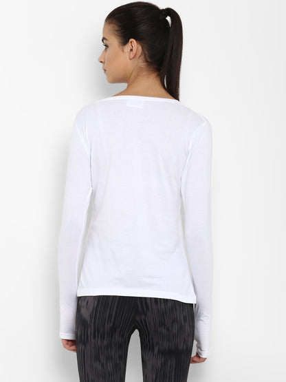 Appulse Women's Round Neck Long Sleeve Thumopen T-Shirt | Women | Premium Cotton | Activewear | Athleisure