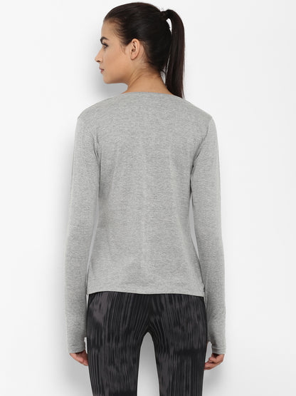 Appulse Women's Round Neck Long Sleeve Thumopen T-Shirt | Women | Premium Cotton | Activewear | Athleisure