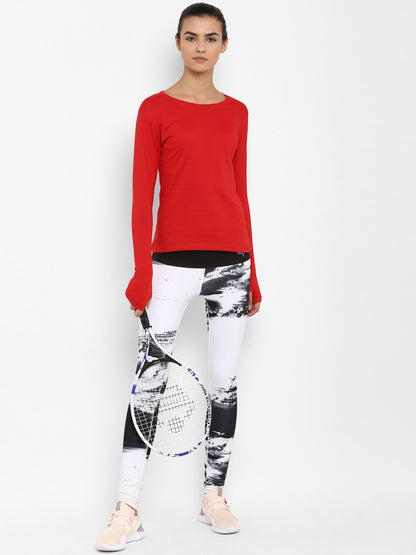 Appulse Women's Round Neck Long Sleeve Thumopen T-Shirt | Women | Premium Cotton | Activewear | Athleisure