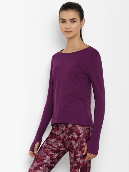 Appulse Women's Round Neck Long Sleeve Thumopen T-Shirt | Women | Premium Cotton | Activewear | Athleisure