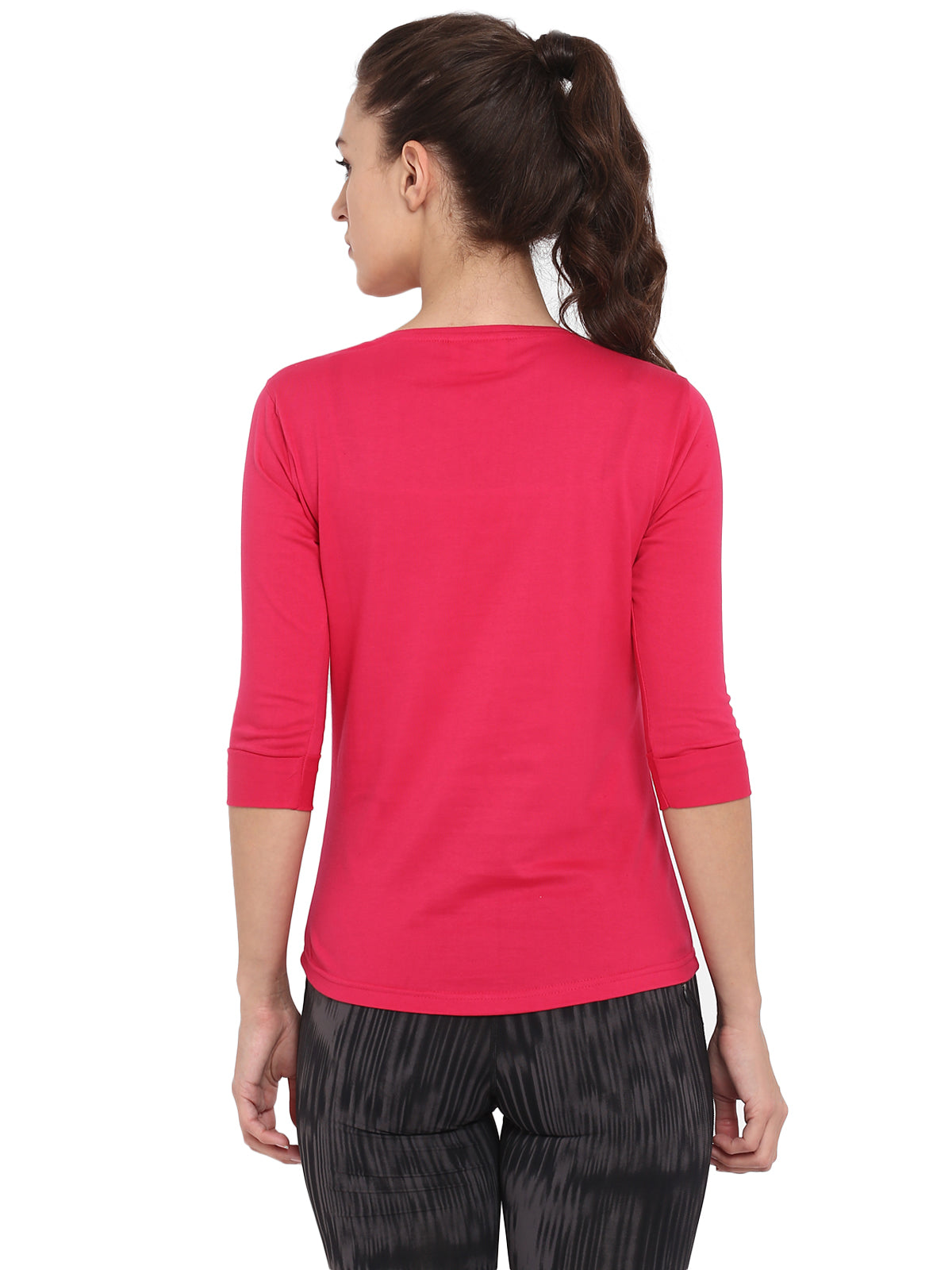 Ap'pulse Women's 3/4th sleeve Round Neck Tshirt