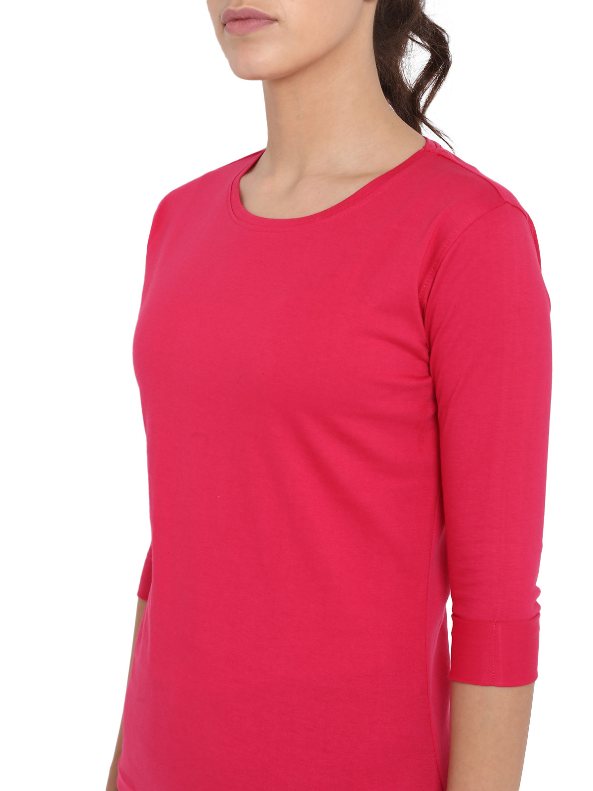 Ap'pulse Women's 3/4th sleeve Round Neck Tshirt