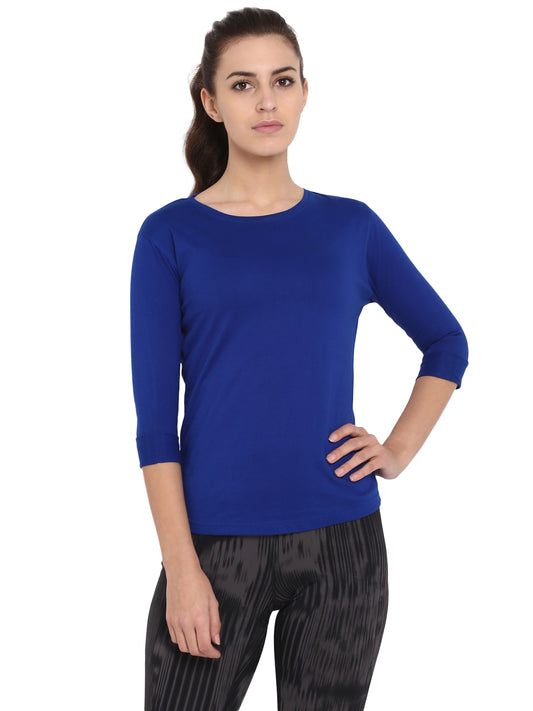 Ap'pulse Women's 3/4th sleeve Round Neck Tshirt