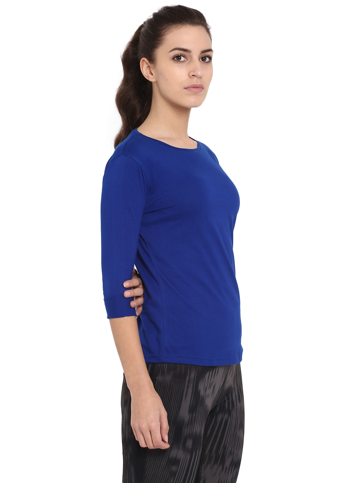 Ap'pulse Women's 3/4th sleeve Round Neck Tshirt