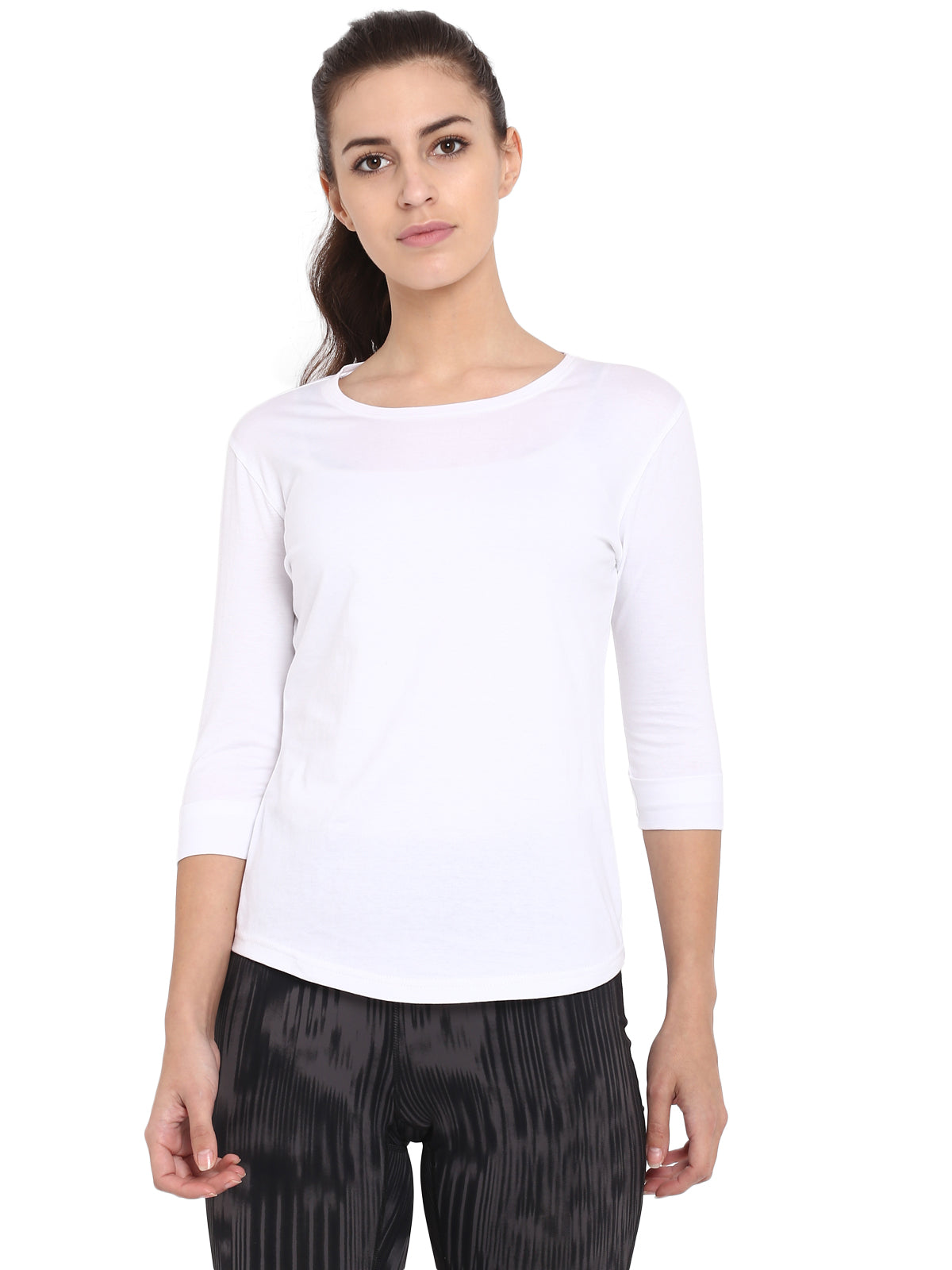 Ap'pulse Women's 3/4th sleeve Round Neck Tshirt