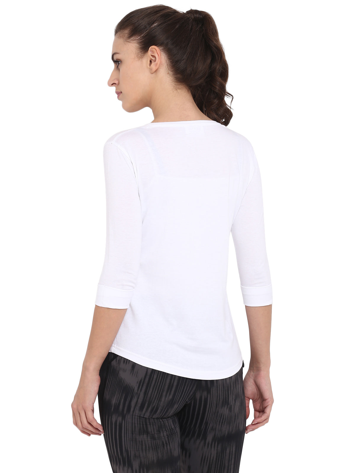 Ap'pulse Women's 3/4th sleeve Round Neck Tshirt