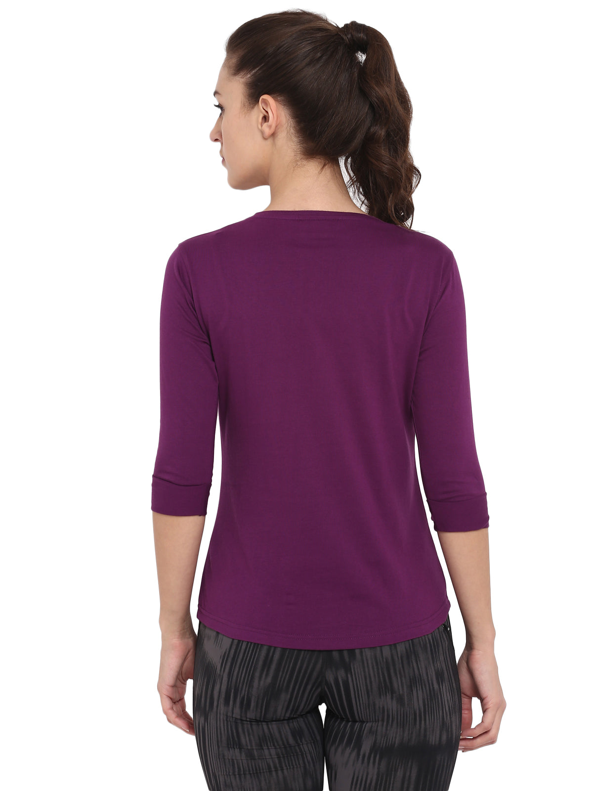 Ap'pulse Women's 3/4th sleeve Round Neck Tshirt