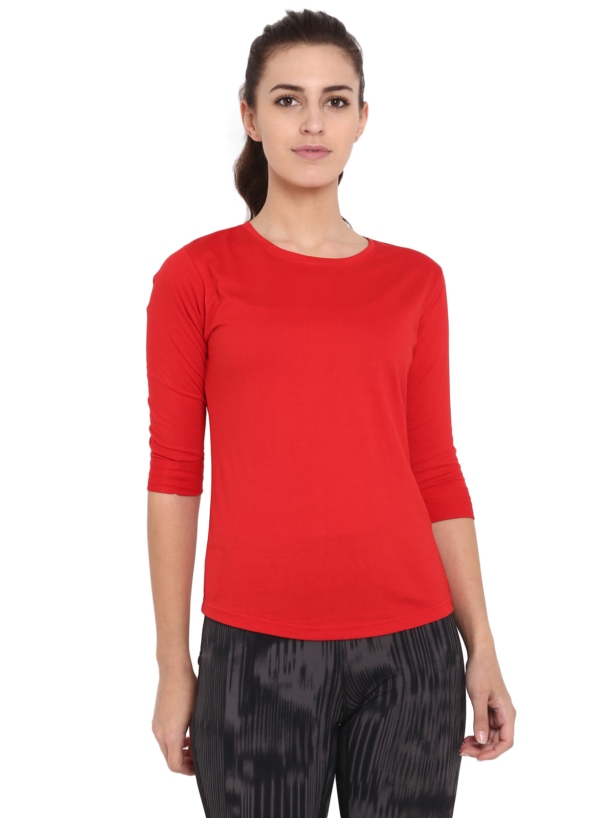 Ap'pulse Women's 3/4th sleeve Round Neck Tshirt