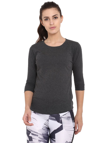 Appulse Women's 3/4th sleeve Round Neck T-Shirt | Women | Premium Cotton | Activewear | Athleisure