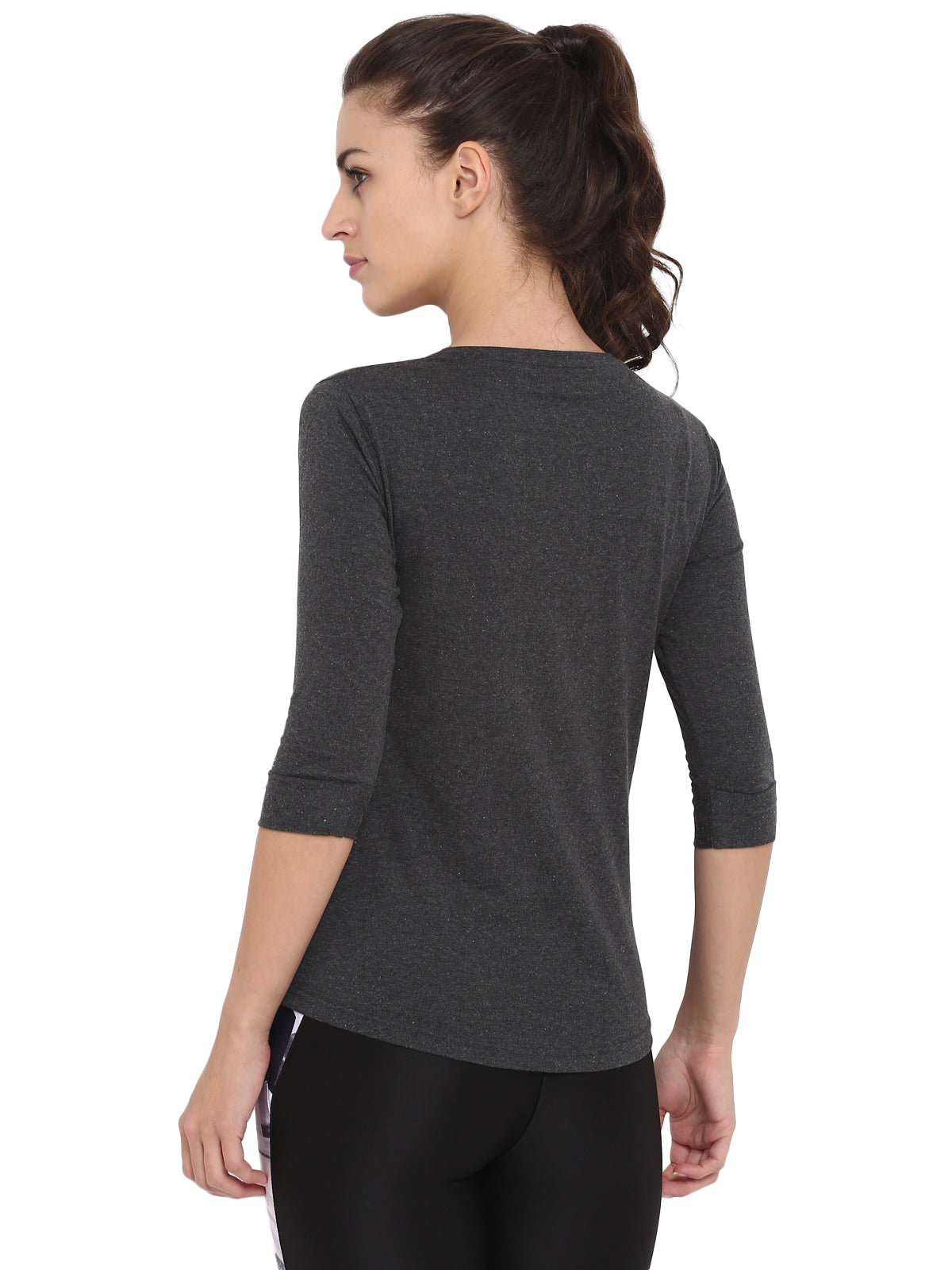 Ap'pulse Women's 3/4th sleeve Round Neck Tshirt