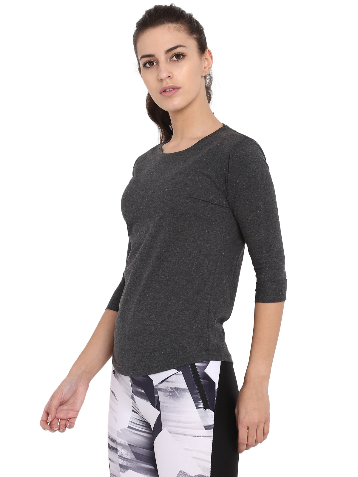 Ap'pulse Women's 3/4th sleeve Round Neck Tshirt