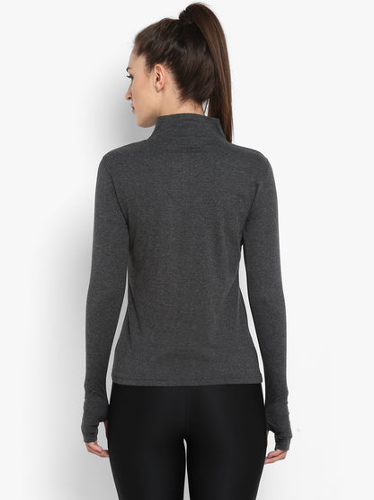 Appulse Women's Hi Neck Long Sleeve Thumb Hole T-Shirt | Women | Premium Cotton | Activewear | Athleisure
