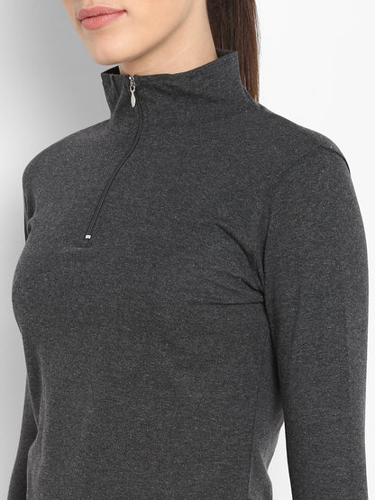 Appulse Women's Hi Neck Long Sleeve Thumb Hole T-Shirt | Women | Premium Cotton | Activewear | Athleisure