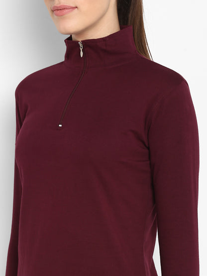 Appulse Women's Hi Neck Long Sleeve Thumb Hole T-Shirt | Women | Premium Cotton | Activewear | Athleisure