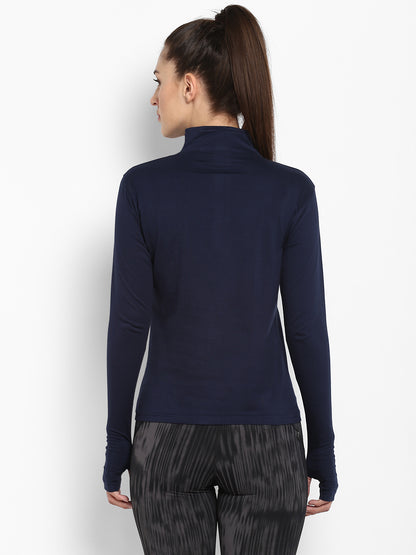 Appulse Women's Hi Neck Long Sleeve Thumb Hole T-Shirt | Women | Premium Cotton | Activewear | Athleisure