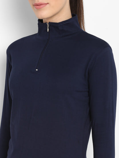 Appulse Women's Hi Neck Long Sleeve Thumb Hole T-Shirt | Women | Premium Cotton | Activewear | Athleisure