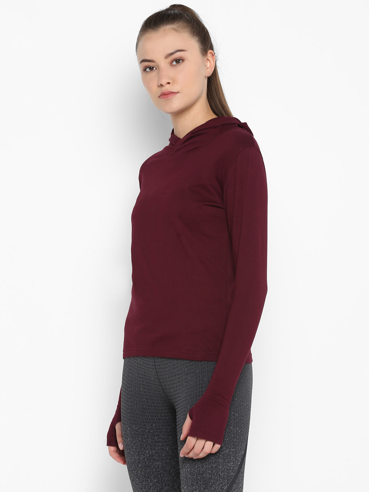 Ap'pulse Women's Hoodie Long Sleeve Thumbopen