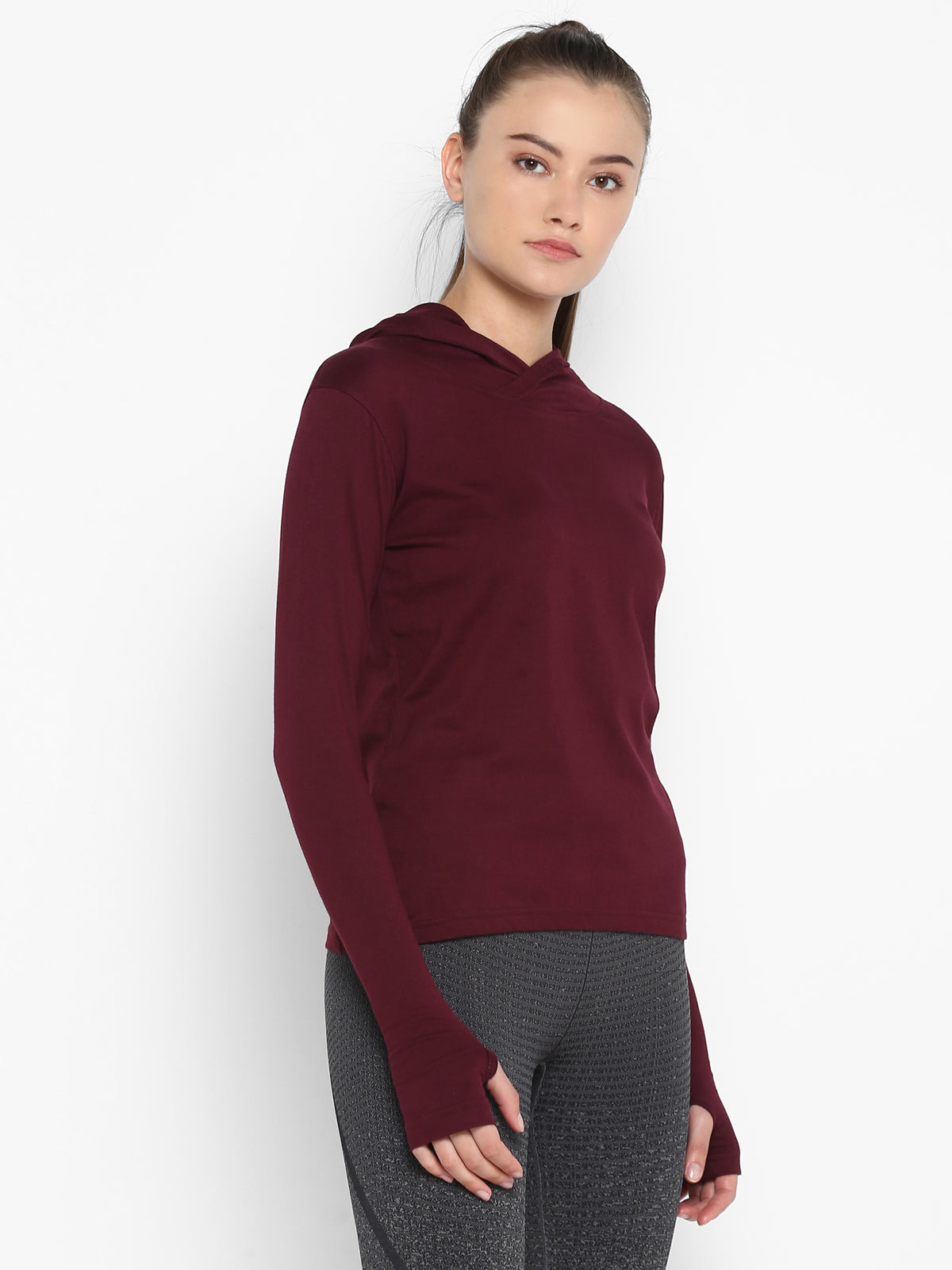 Ap'pulse Women's Hoodie Long Sleeve Thumbopen