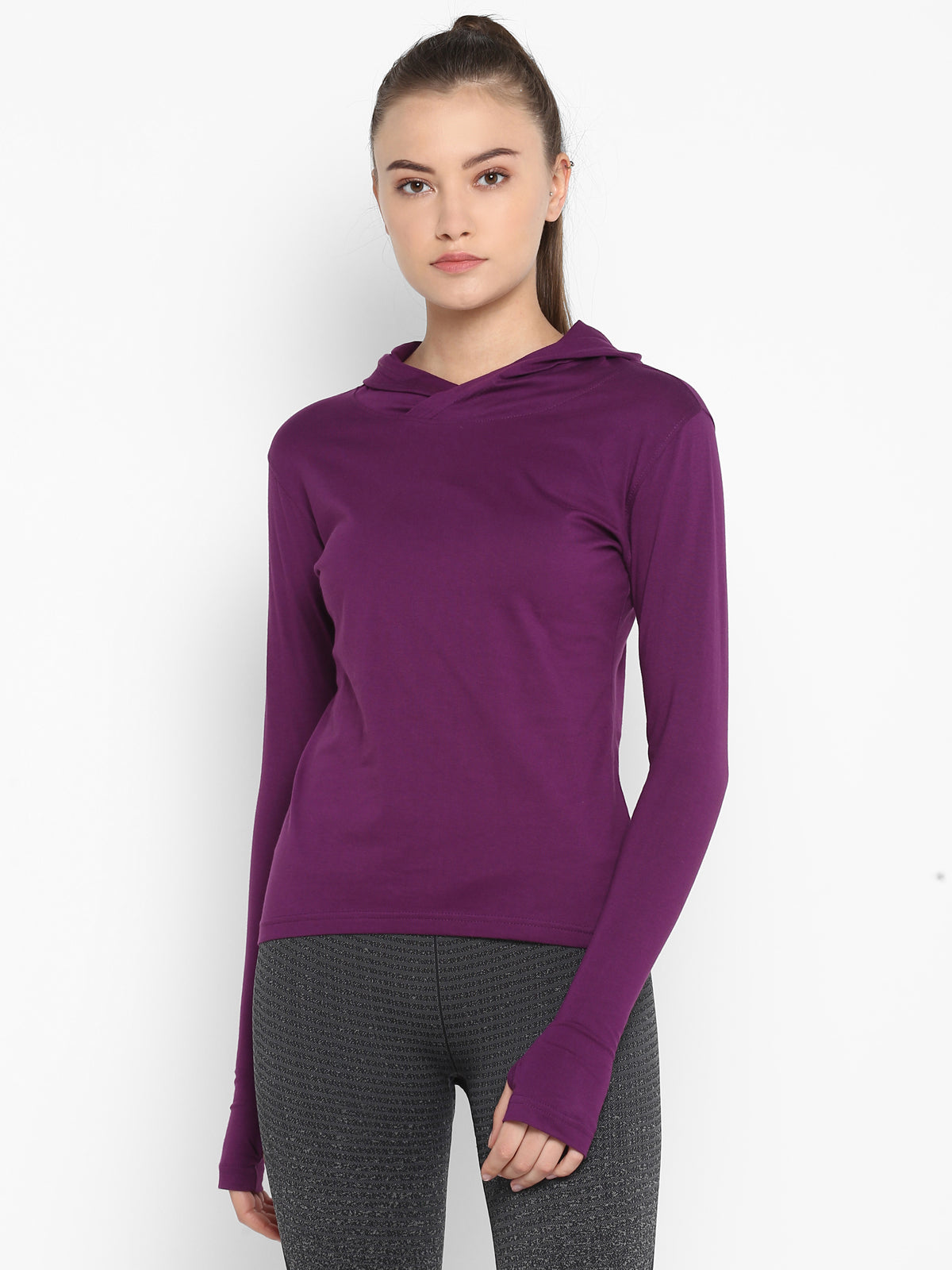 Ap'pulse Women's Hoodie Long Sleeve Thumbopen